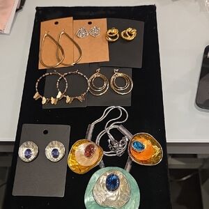 Elegant Multicolor Necklace and Earring Set